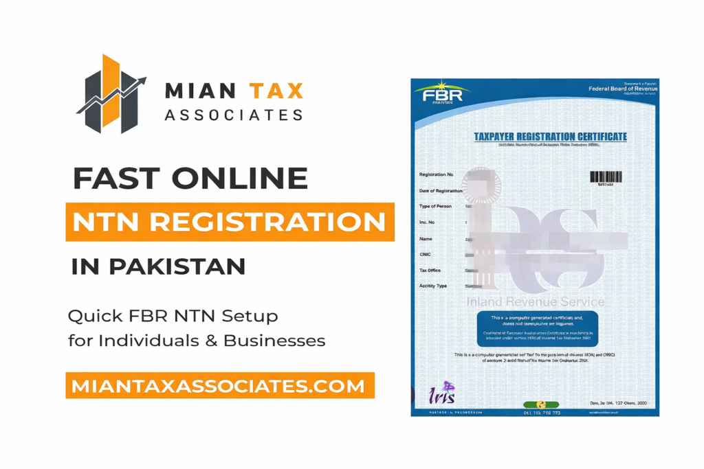 Fast Online NTN Registration Services in Pakistan